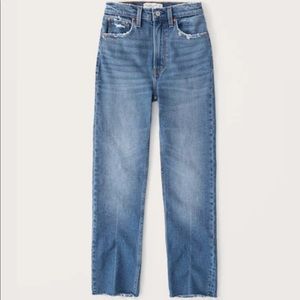 Abercrombie & Fitch Curve Love Ultra High Rise Ankle Straight Jeans, 31